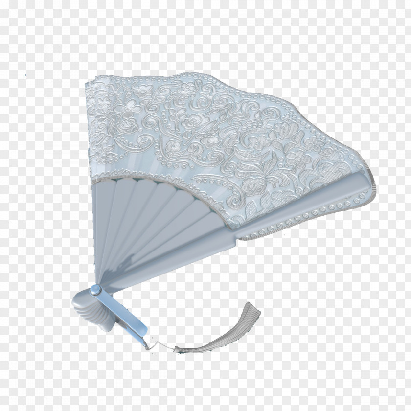 White Pattern Japanese Folding Fan Hand PNG