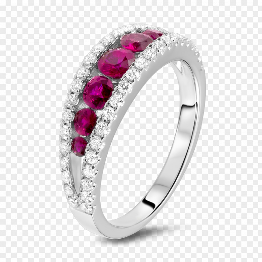 Ring Jewellery Gemstone Ruby Diamond PNG