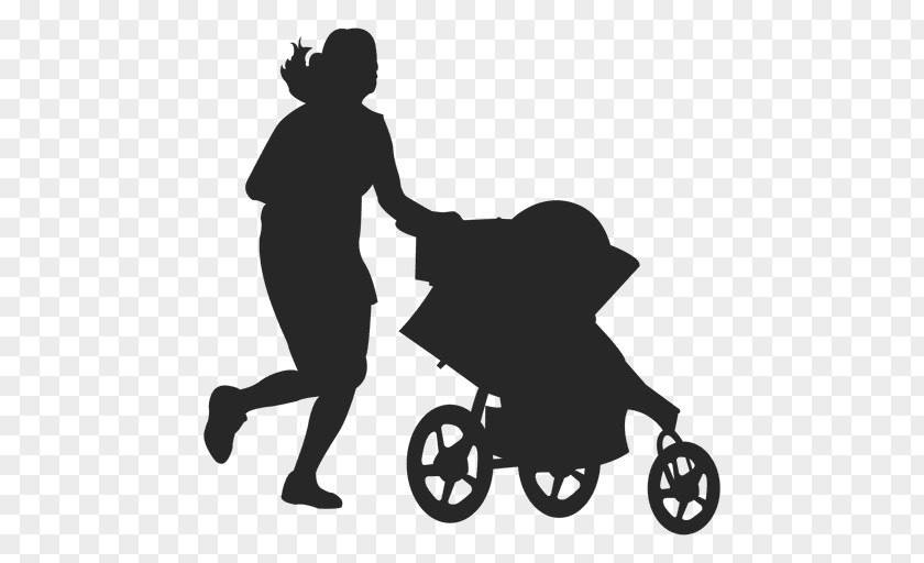 Silhouette Baby Transport Diaper Infant PNG