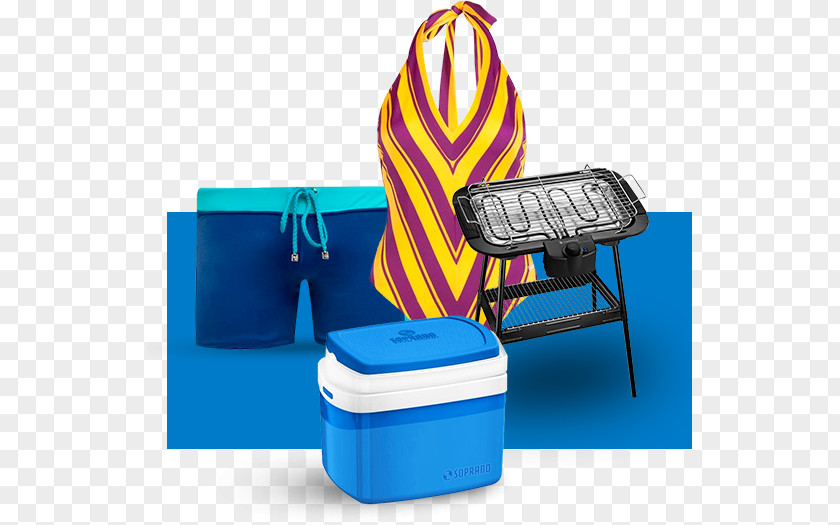 Barbecue Plastic Cobalt Blue Chair PNG