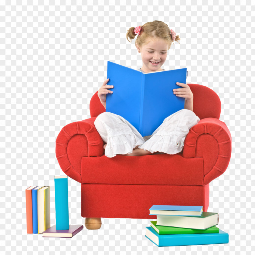Chair Child Sitting Girl PNG Girl, reading clipart PNG