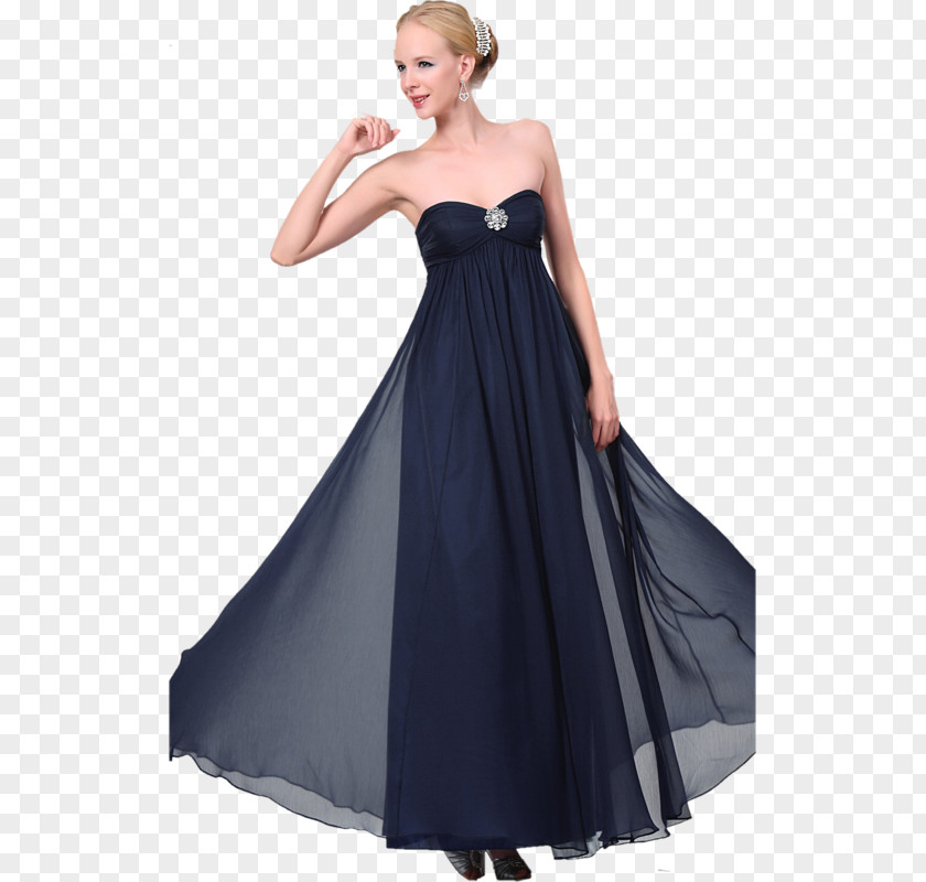 Dress Little Black Evening Gown Midnight Blue PNG