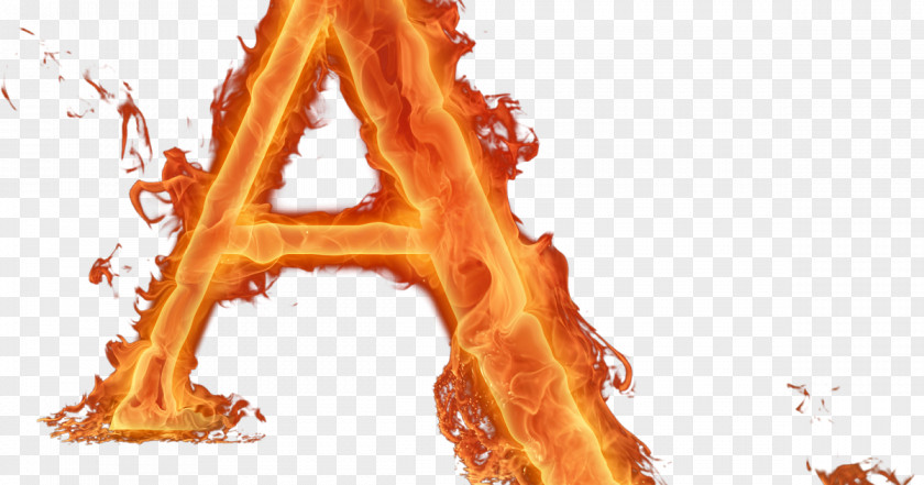 Fire Alphabet Letter Font PNG