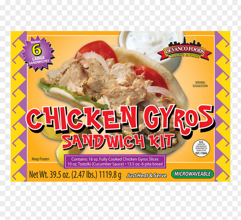 Meat Vegetarian Cuisine Gyro Chicken Patty Devanco Foods PNG