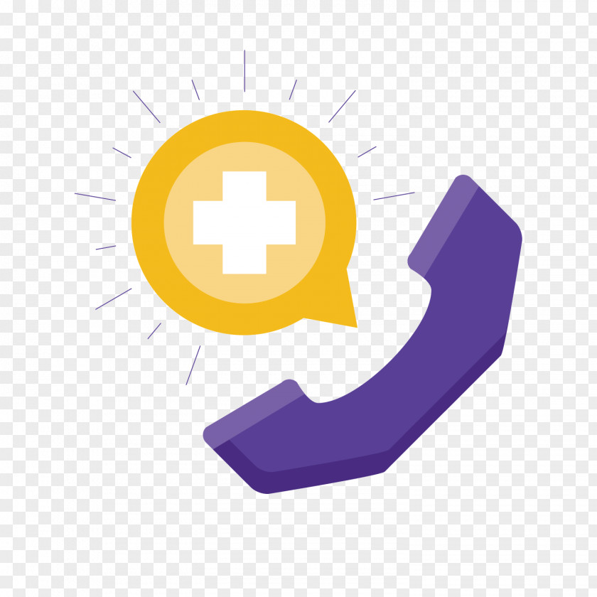 Purple Phone Telephone Icon PNG