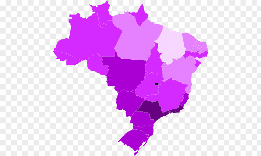 Capita Regions Of Brazil Vector Map Royalty-free PNG