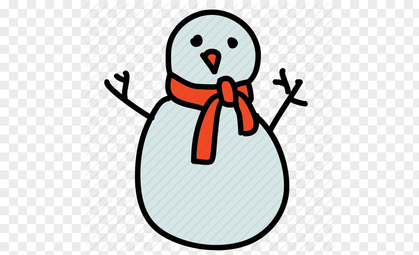 Cartoon Snowman Icon PNG