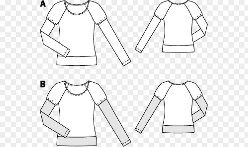 Dress Pattern Sleeve Sketch Seam PNG