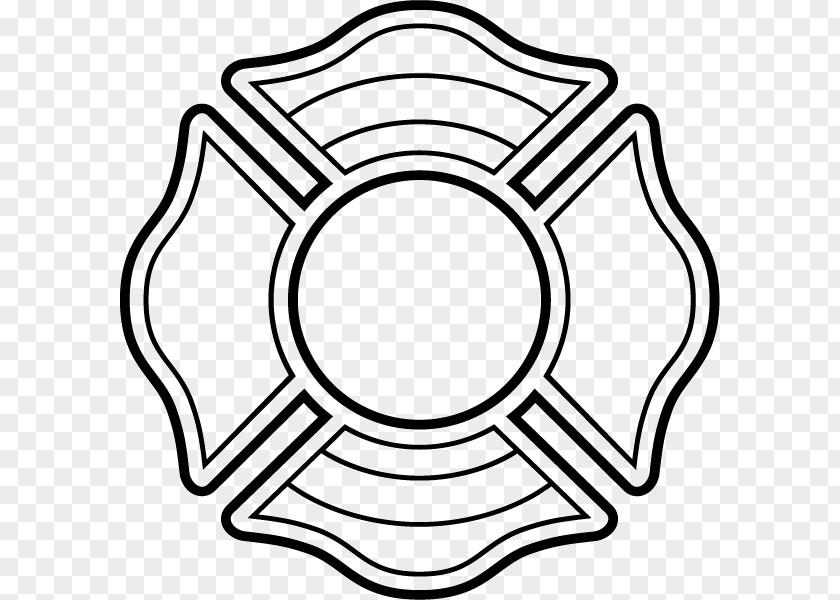 Firefighter Maltese Cross Clip Art PNG