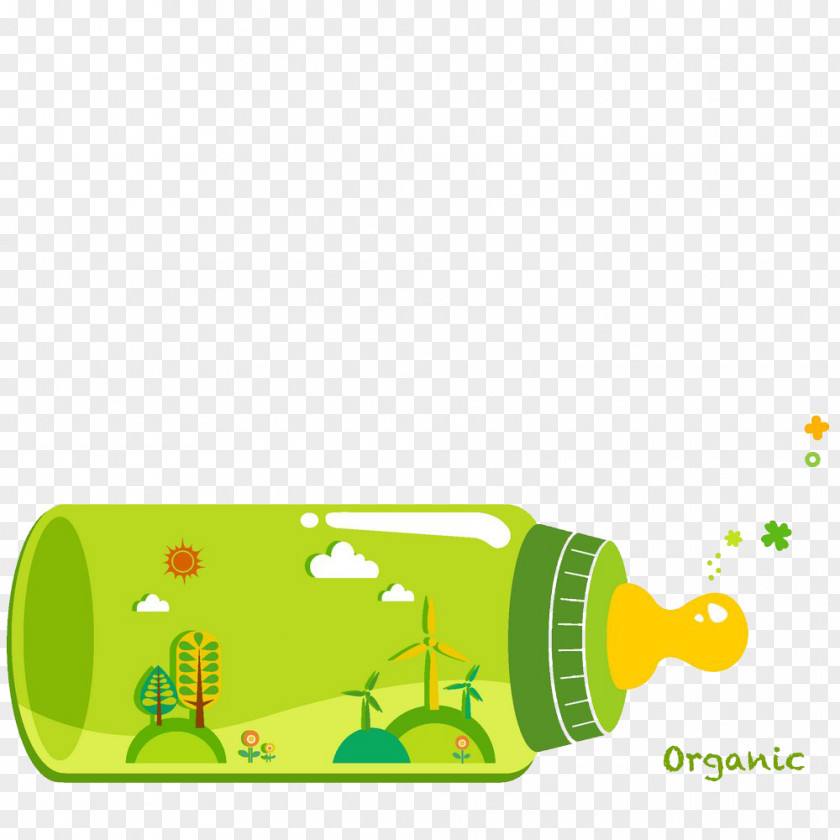 Green Bottles Vector Material Baby Infant Illustration PNG