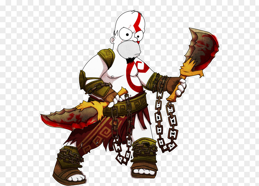 Kratos God Of War Homer Simpson Feud Jigsaw Puzzles PNG