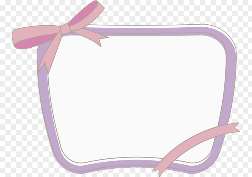 The Frame Of Purple Bow Cartoon Picture Speech Balloon PNG