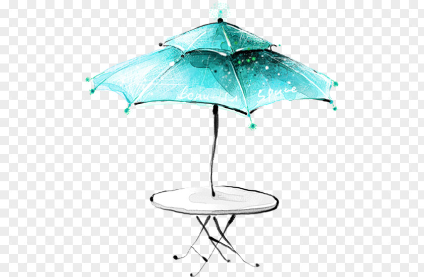 Umbrella Cafe Drawing Illustration PNG