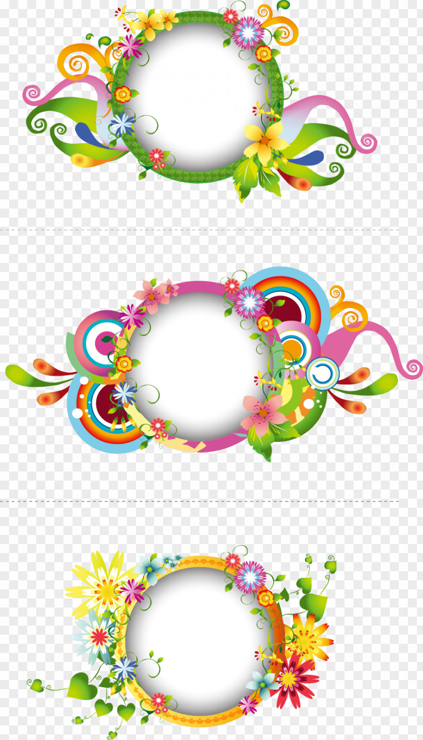 Fashion Elements Circle Picture Frame Decorative Arts Graphic PNG