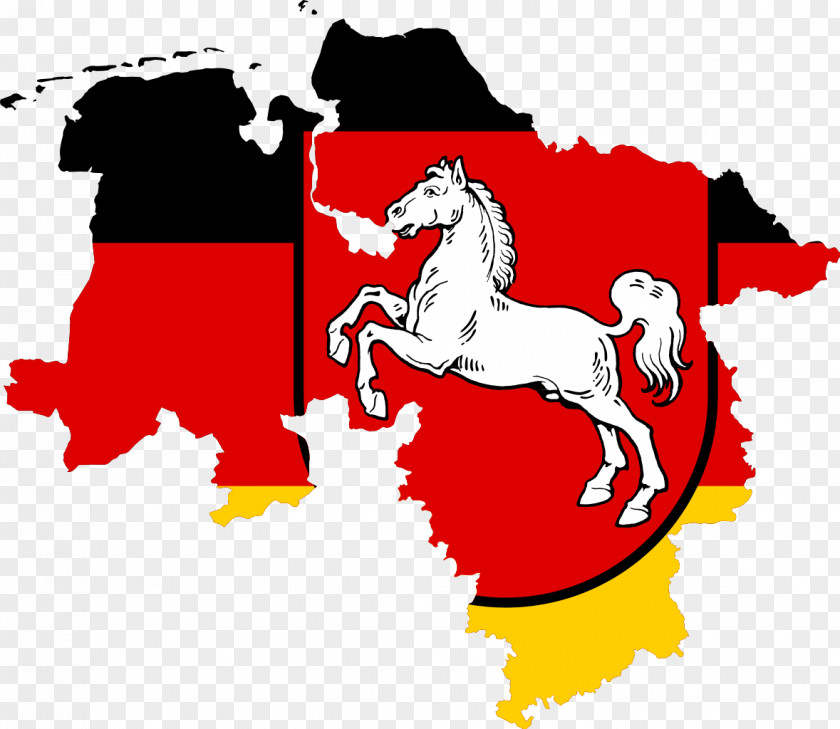 Flag Of Lower Saxony States Germany Coat Arms Stock Photography PNG