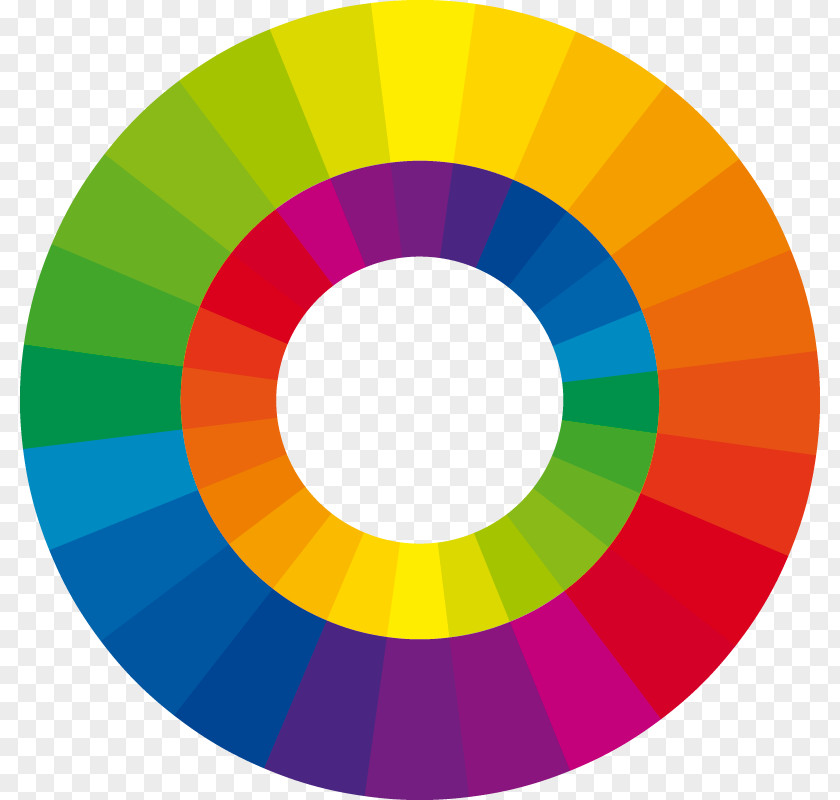 Colored Geometric Color Wheel Theory Industrial Design Scheme PNG