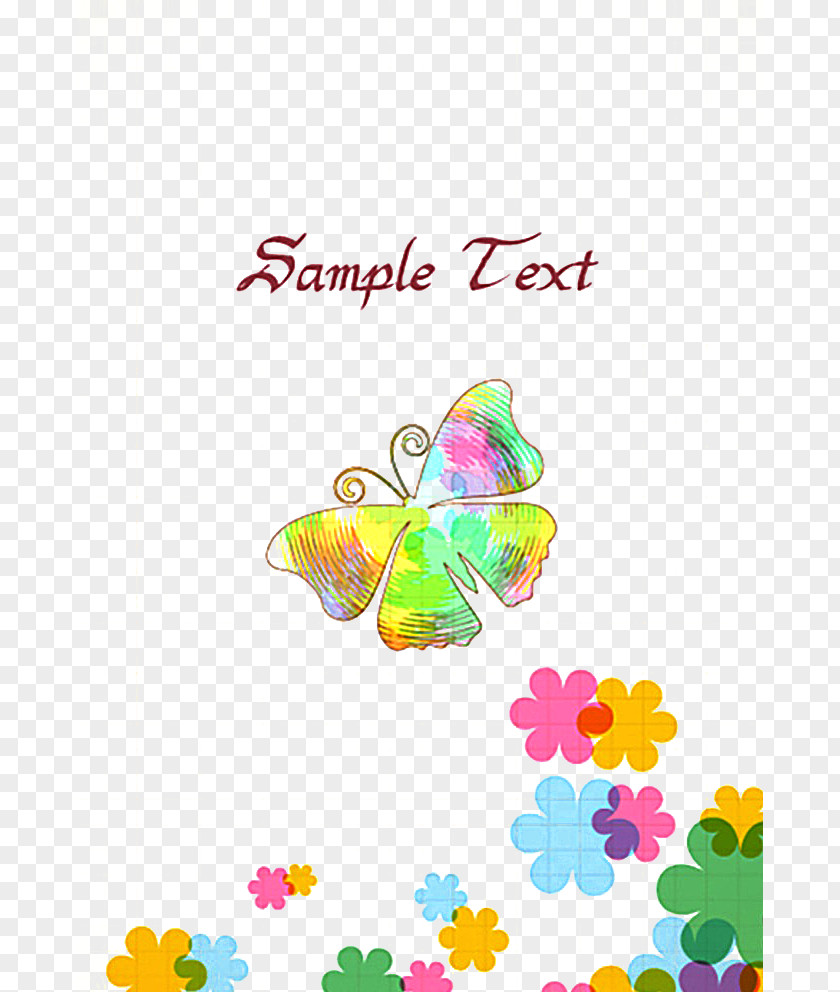 Colorful Butterfly Frame Free Buckle Material Clip Art PNG