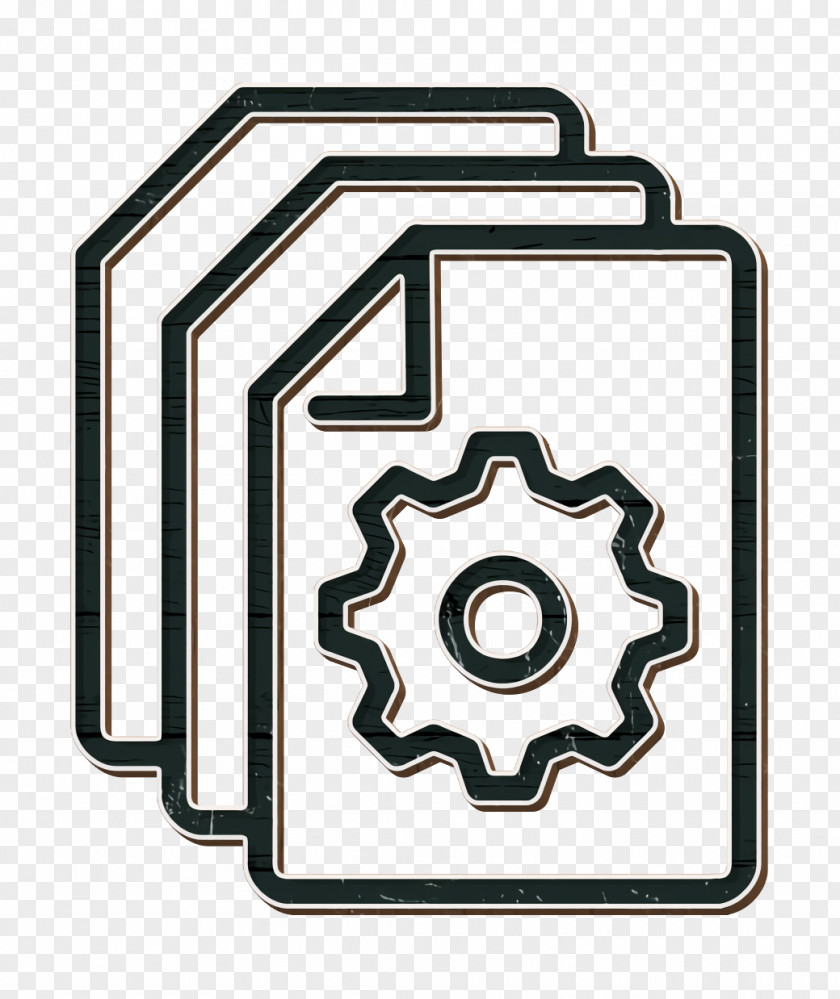 Rectangle Wheel Icon Cog Data Files PNG