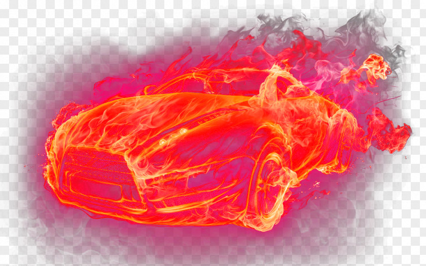 Red Atmosphere Flame Car Decorative Patterns Clip Art PNG