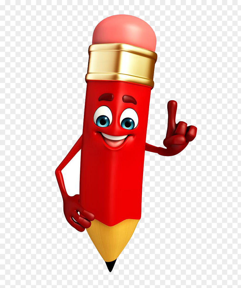 Red,pencil Pencil Cartoon PNG