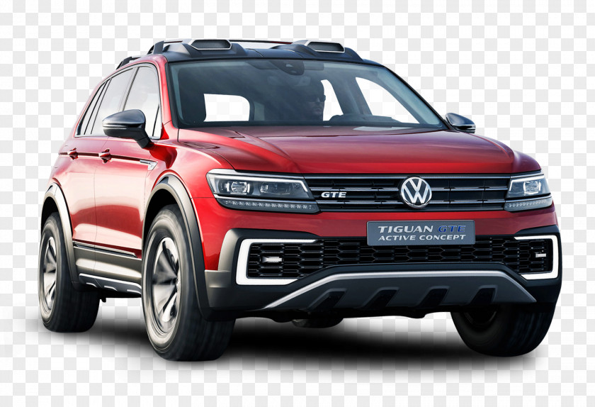 Volkswagen Tiguan GTE Active Red Car 2018 Sport Utility Vehicle North American International Auto Show PNG