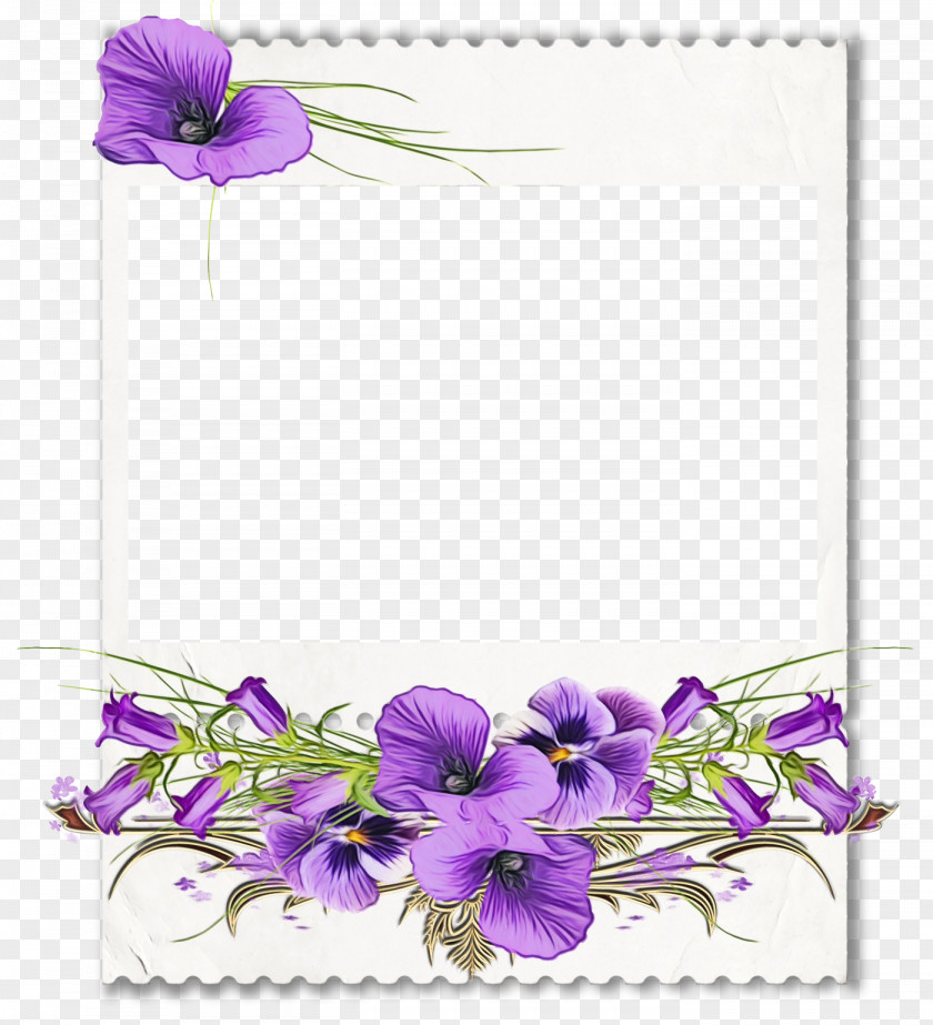 Wildflower Viola Purple Flower Wreath PNG