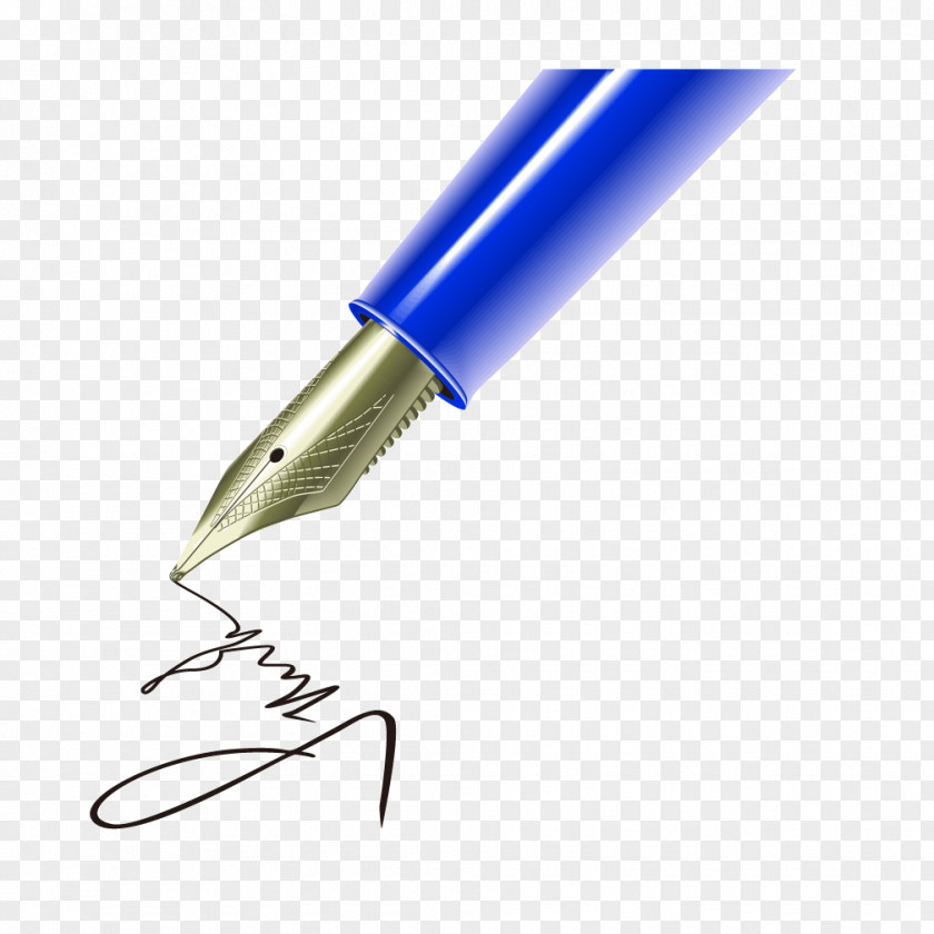 Business Blue Pen Signature Service Promotional Merchandise PNG