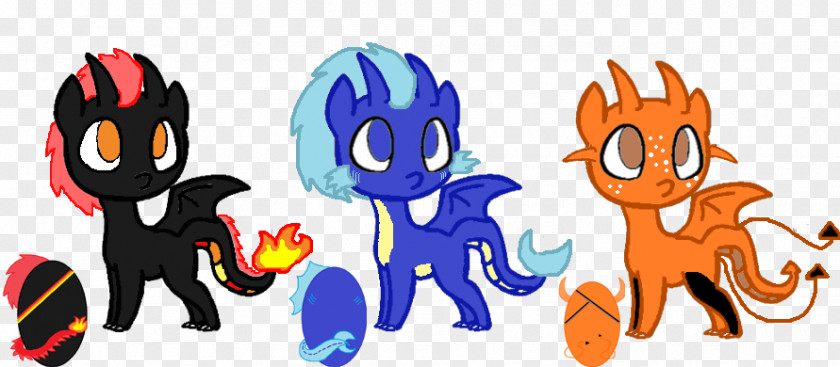 Fire FlameSilver Dragon Pony Horse Cat Clip Art PNG
