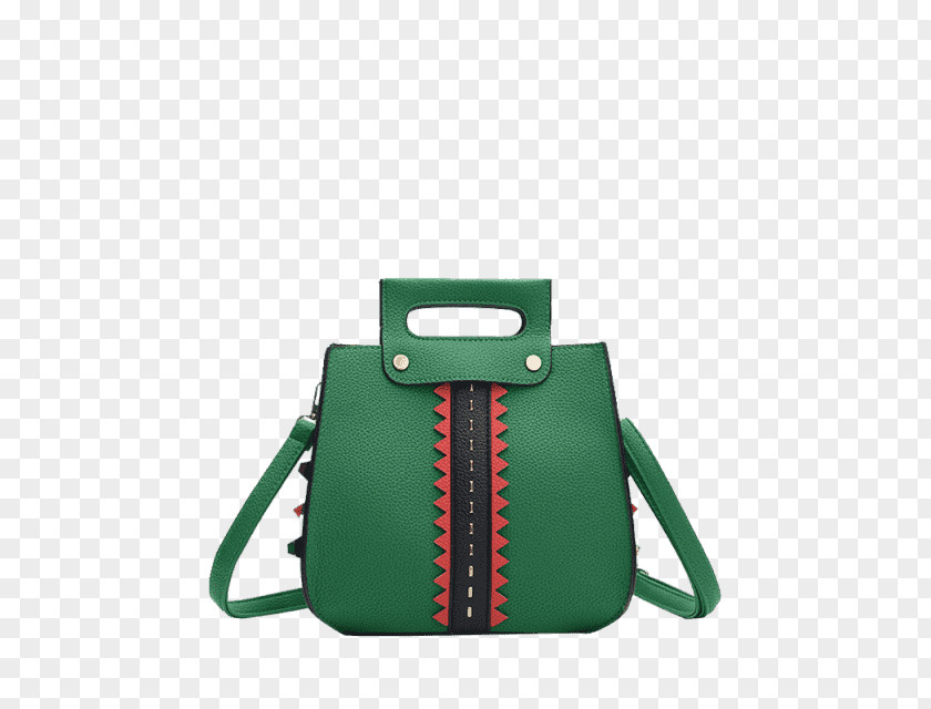 Texture Fashion Handbag Leather Tote Bag Green PNG