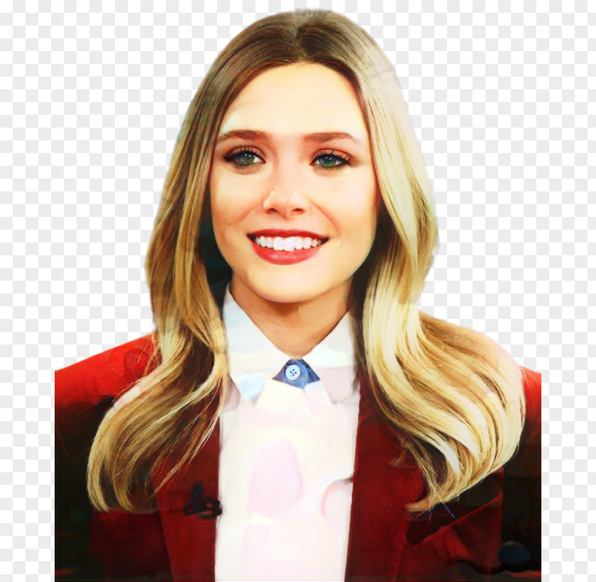 Elizabeth Olsen Blond Layered Hair Avengers: Endgame Coloring PNG