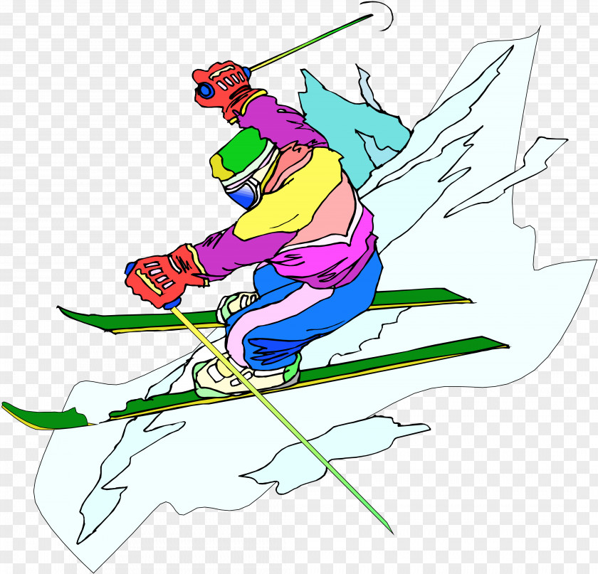Extreme Sport Ski Cross Paper Clip PNG