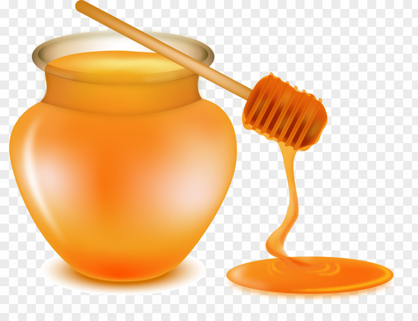 Honey And Stir Bar Vector Material Ice Cream Pancake Bee Syrup PNG