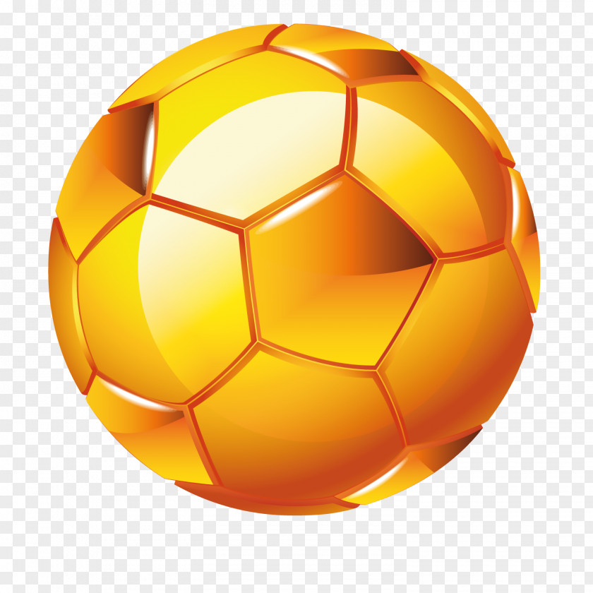 Golden Football Illustration PNG