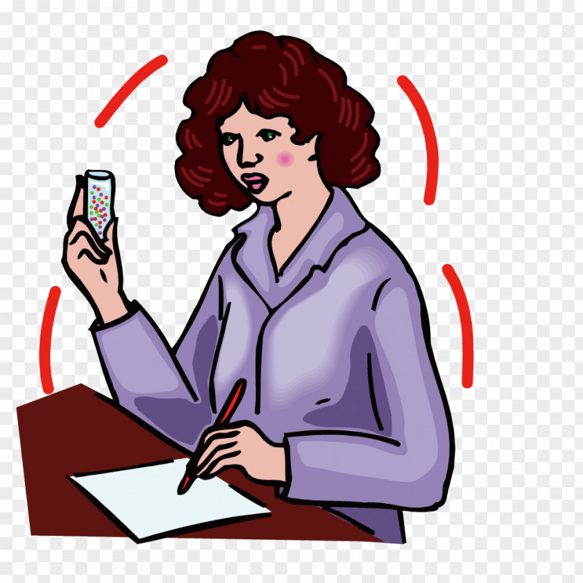 Business Female Writing Staff Woman Illustration PNG