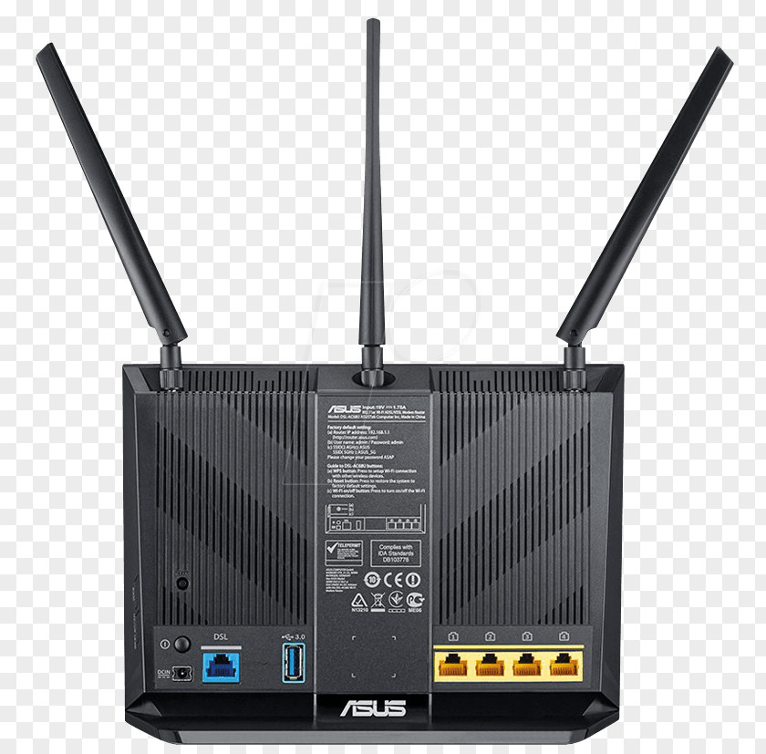 Dsl ASUS DSL-AC68U DSL Modem Router Digital Subscriber Line VDSL PNG