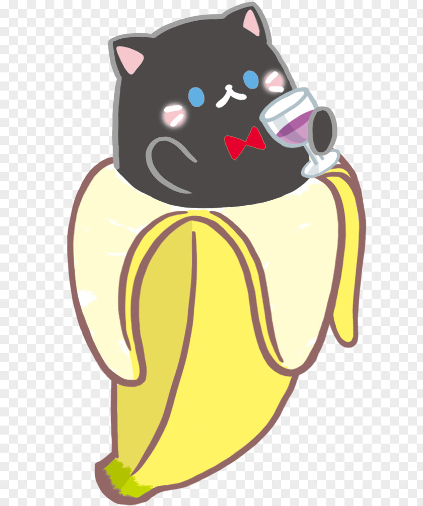Kitten Whiskers ばなにゃ: バナナにひそむにゃんこ Banana Clip Art PNG