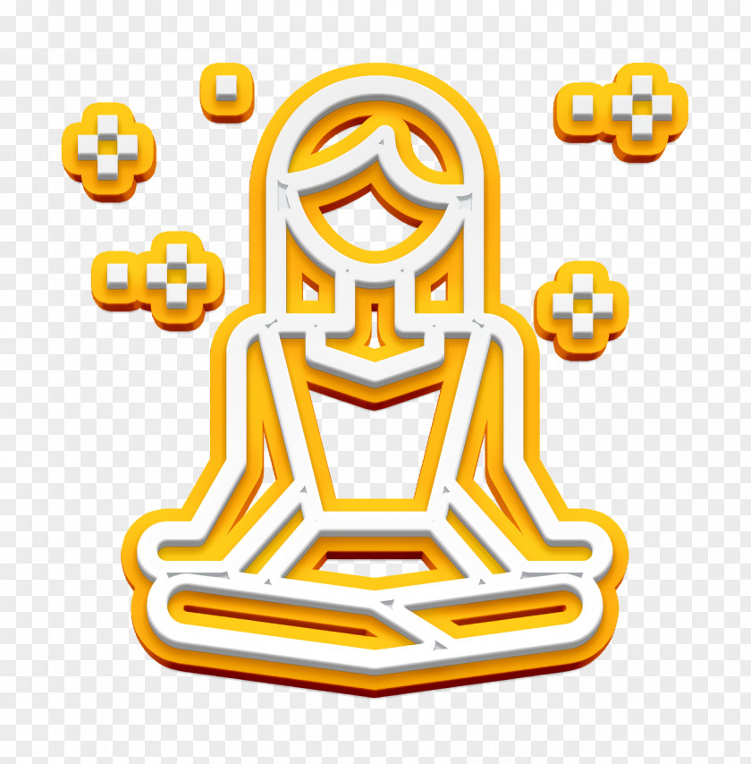 Sticker Symbol Meditation Icon Yoga Health PNG