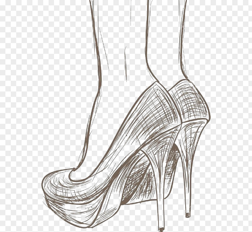 Graffiti Heels Shoe Drawing High-heeled Footwear Nike Sketch PNG