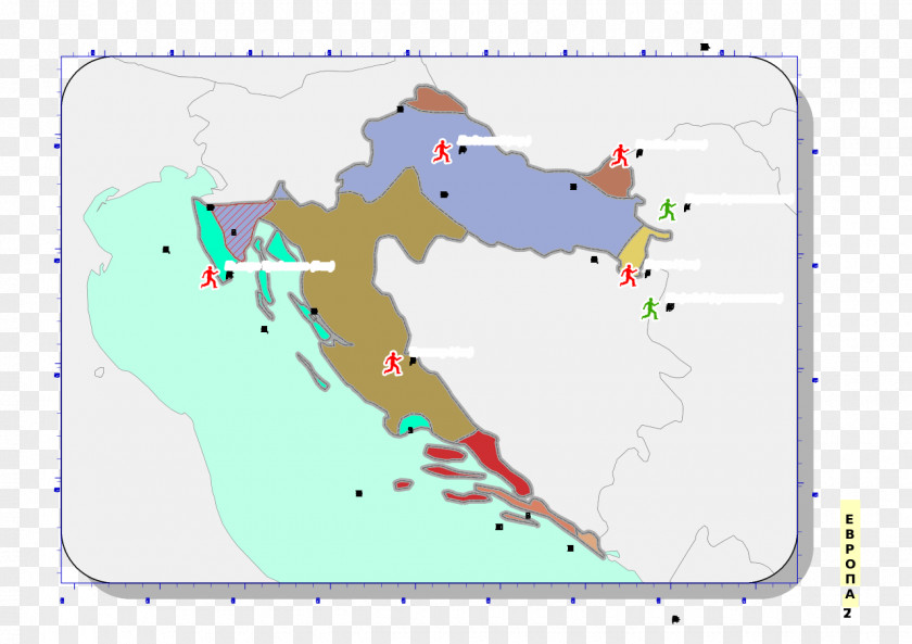 Map Croatia Vector PNG