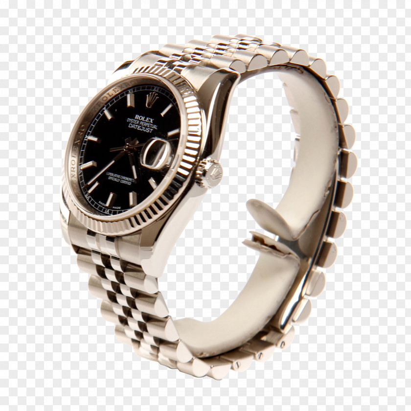 Rolex Watch Black Datejust Automatic PNG