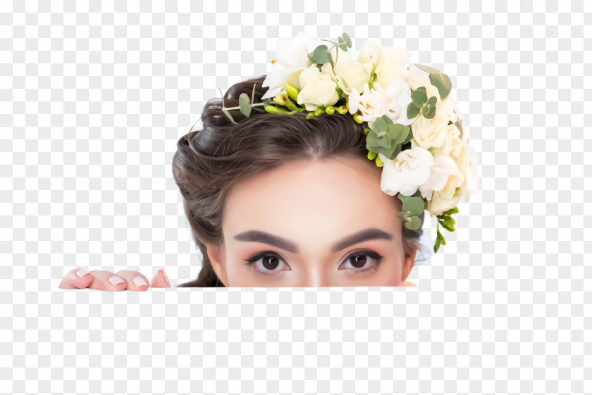 Forehead Flower Hair White Headpiece Head Nose PNG