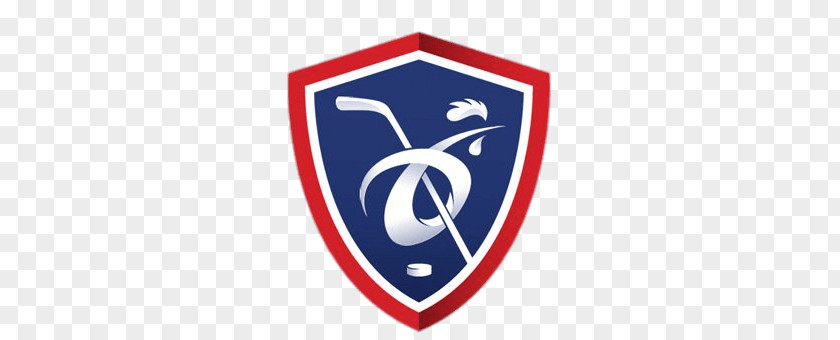 France National Ice Hockey Team Logo PNG Logo, shield-shaped red and blue ice hockey team logo clipart PNG