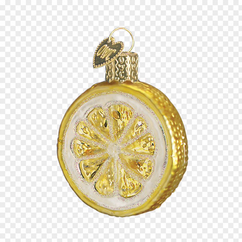 Lemon Slice Christmas Ornament Decoration Medal PNG
