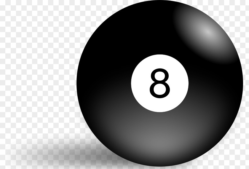 Black Cartoon Billiard Number 8 Eight-ball Ball Billiards Pool PNG