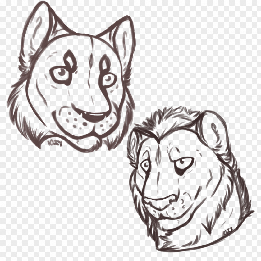 Lion Cat Drawing Whiskers Mammal PNG