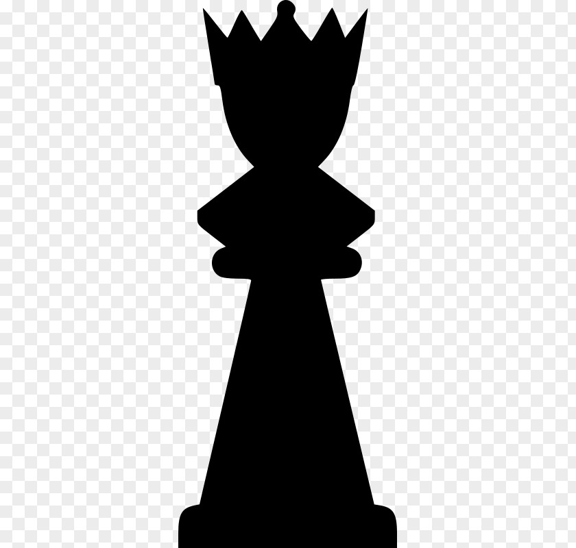 Queen Chess Piece White And Black In PNG