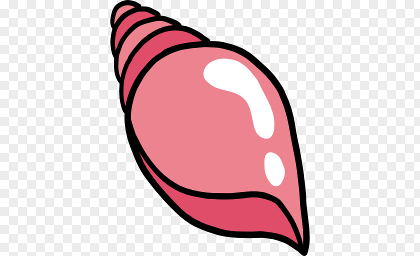 Seashell Mouth Line Clip Art PNG