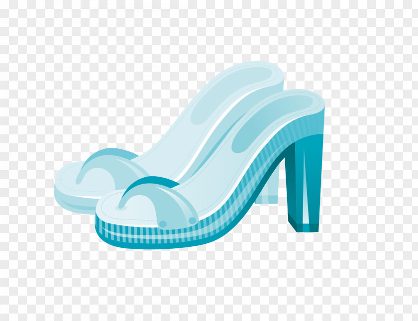 Vector Cartoon Fashion High Heels Slipper High-heeled Footwear Shoe Clog PNG