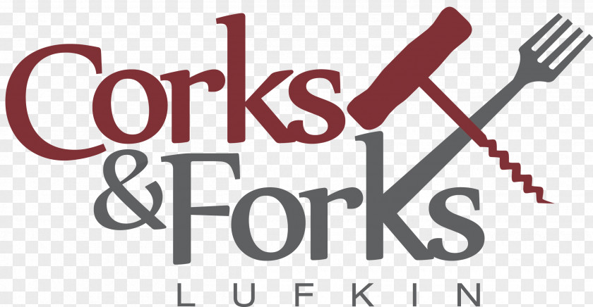 Wine Logo Cork Fork Lufkin Convention & Visitors Bureau PNG