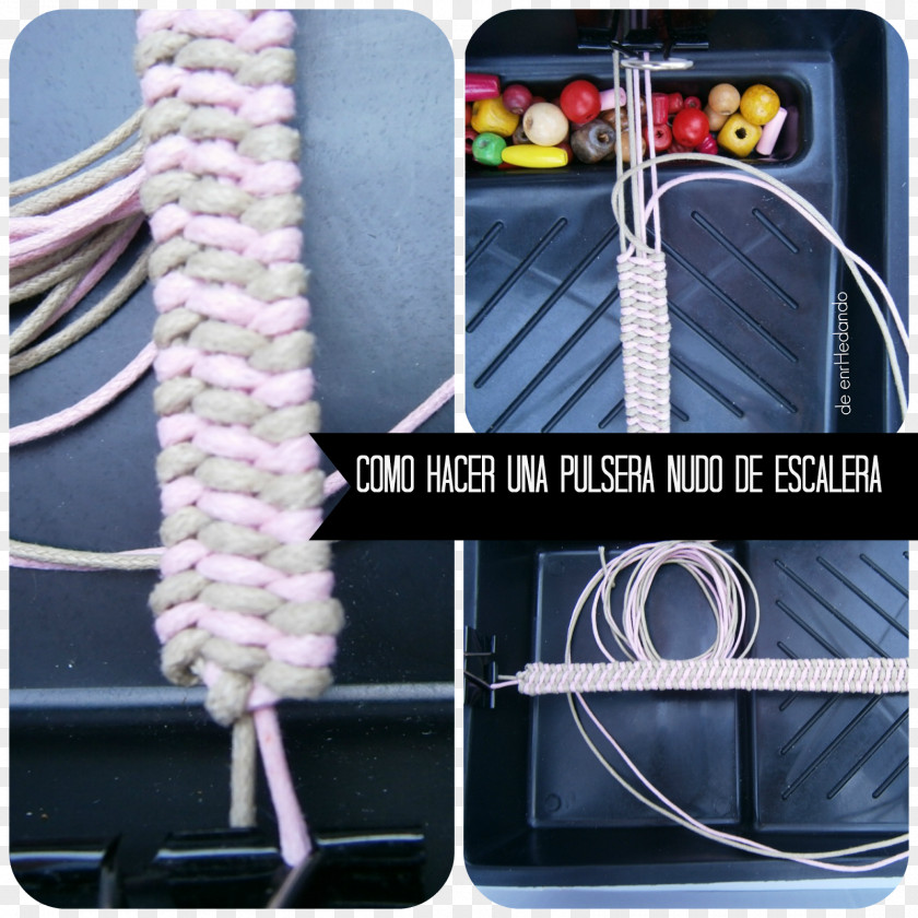 Rope Bracelet Macramé Knot Yarn PNG